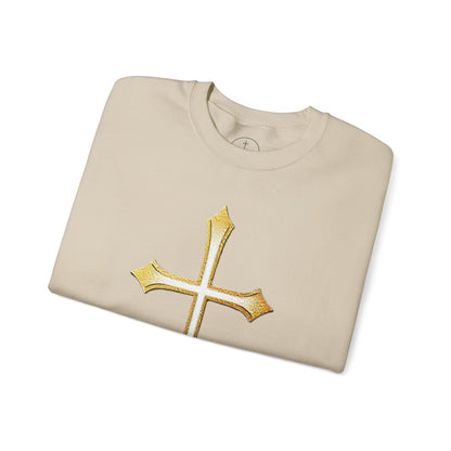Gold Cross Men's Christian Sweatshirt