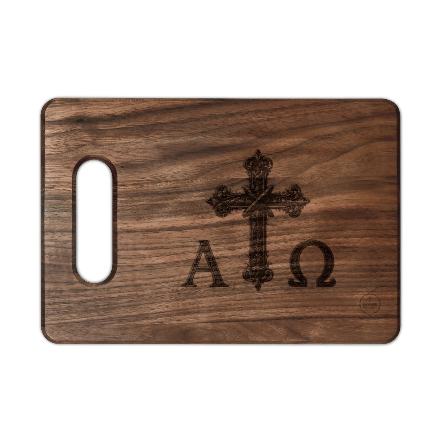 Alpha & Omega — Eternal Cross Cutting Board