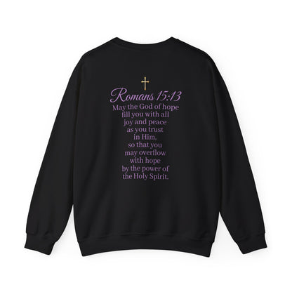 Women’s “Hope” Sweatshirt – Inspirational Scripture Hoodie | Romans 15:13