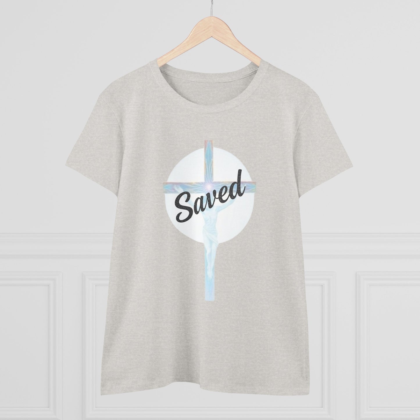 Redeemed & Saved – Women’s Christian Cross T-Shirt