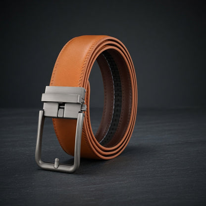 Bold Automatic Buckle Leather Belt