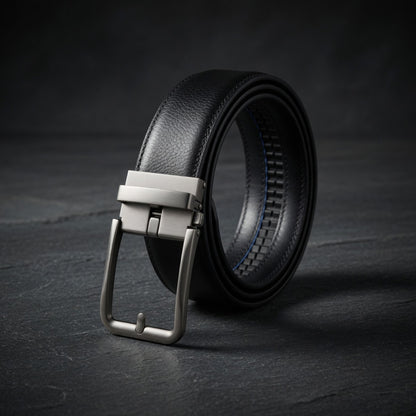 Bold Automatic Buckle Leather Belt