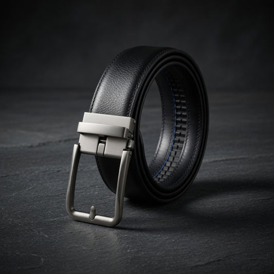 Bold Automatic Buckle Leather Belt