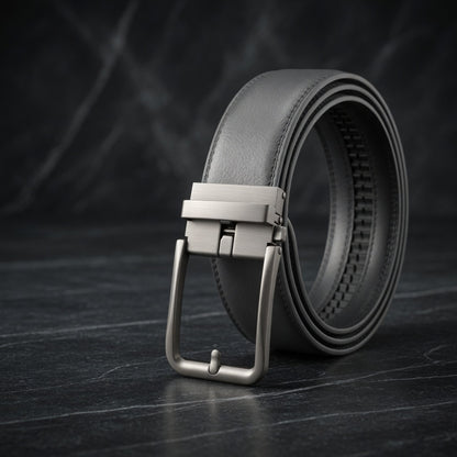 Bold Automatic Buckle Leather Belt