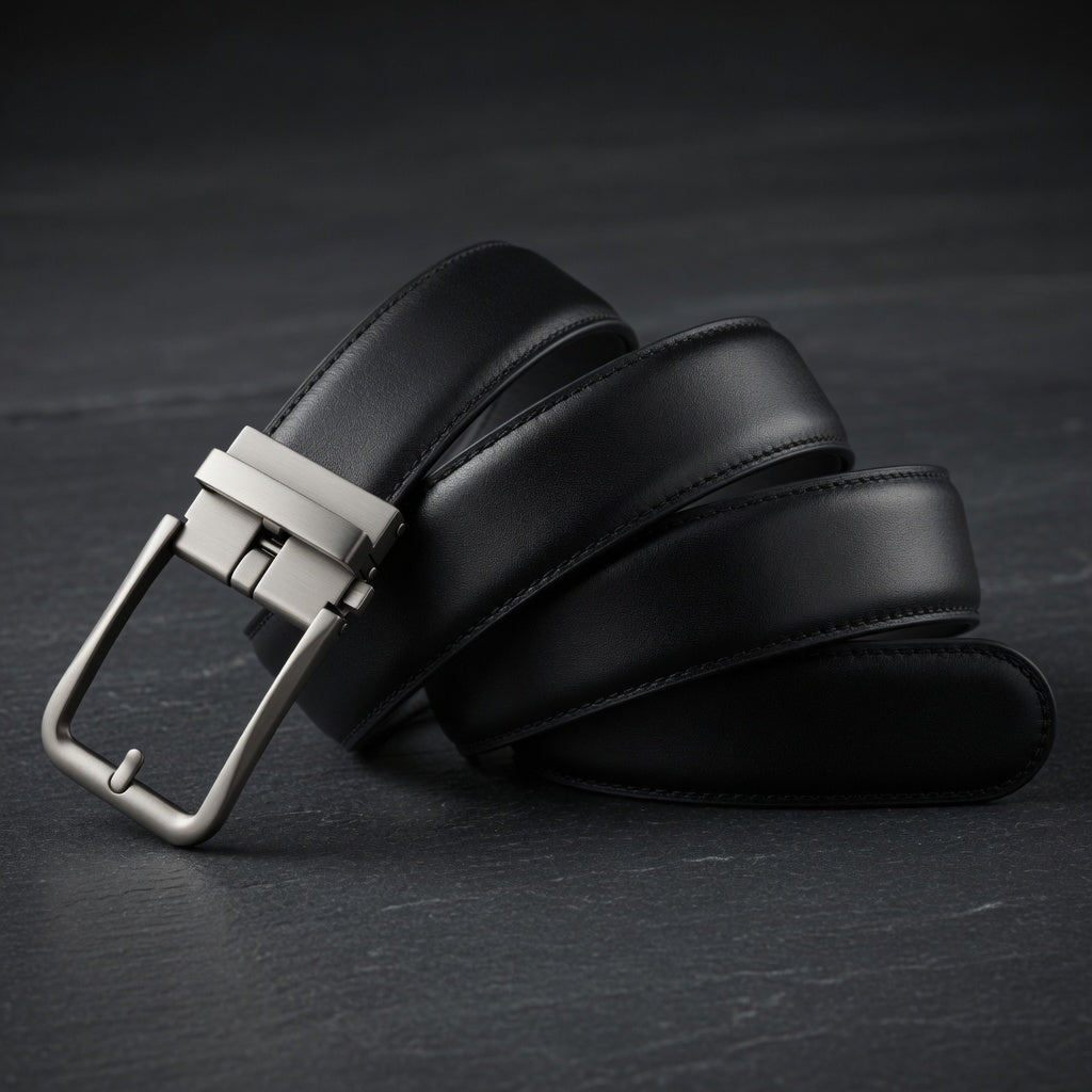 Bold Automatic Buckle Leather Belt