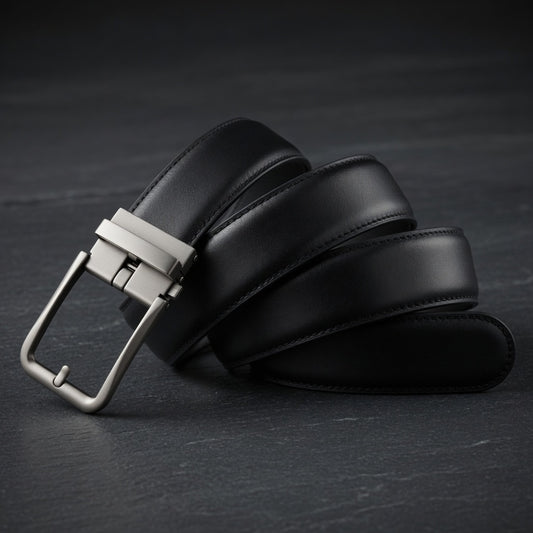 Bold Automatic Buckle Leather Belt