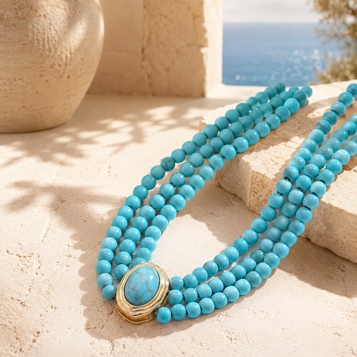 Blue Heaven Turquoise Clavicle Necklace