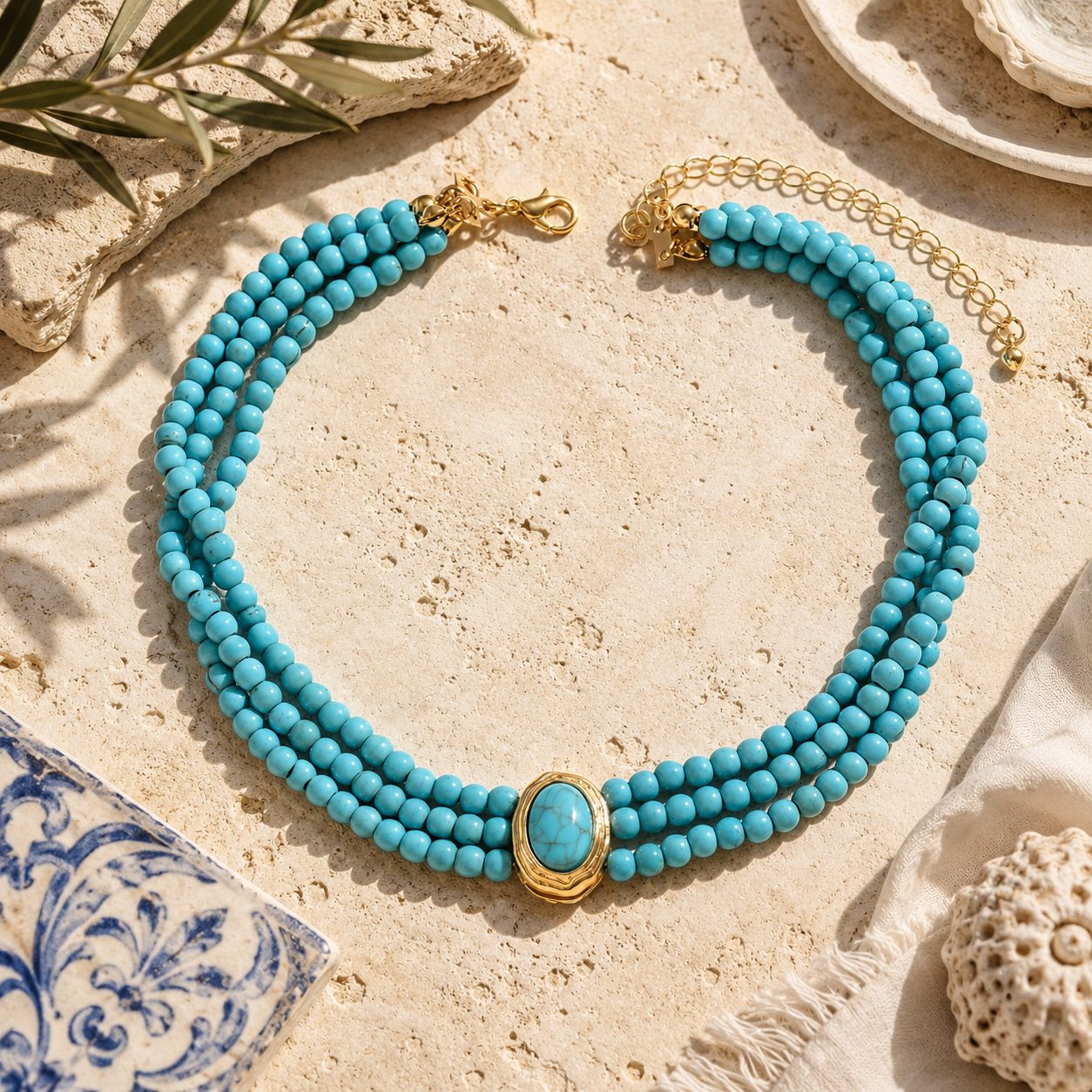 Blue Heaven Turquoise Clavicle Necklace