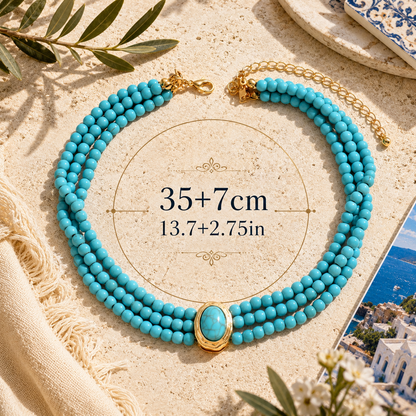 Blue Heaven Turquoise Clavicle Necklace