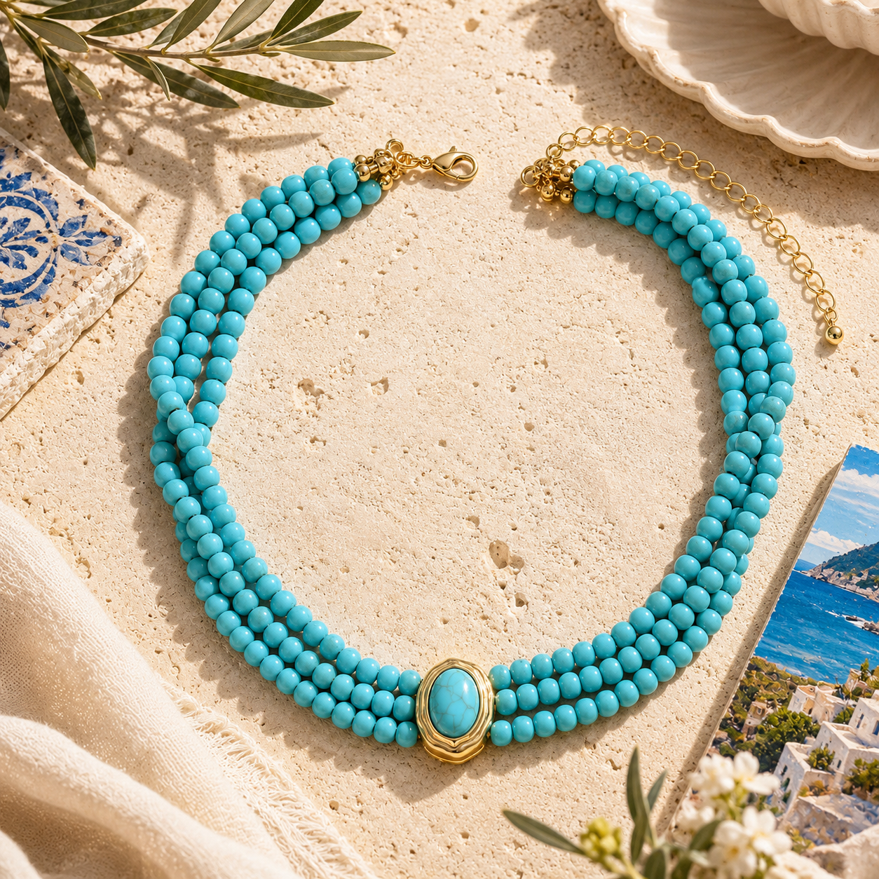 Blue Heaven Turquoise Clavicle Necklace