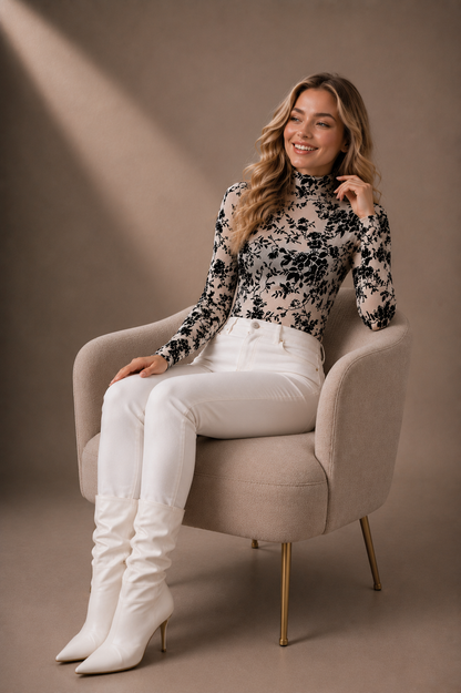 Eden's Requiem Floral Turtleneck