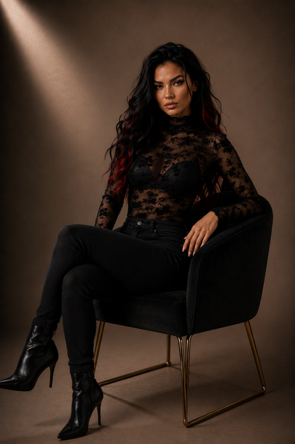 Eden's Requiem Floral Turtleneck