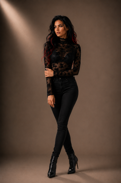 Eden's Requiem Floral Turtleneck