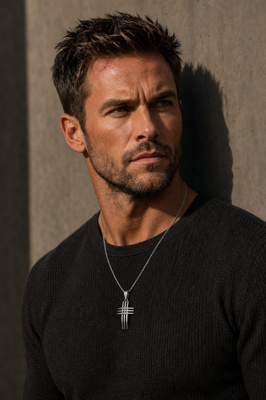 Men's Hollow Cross Necklace
