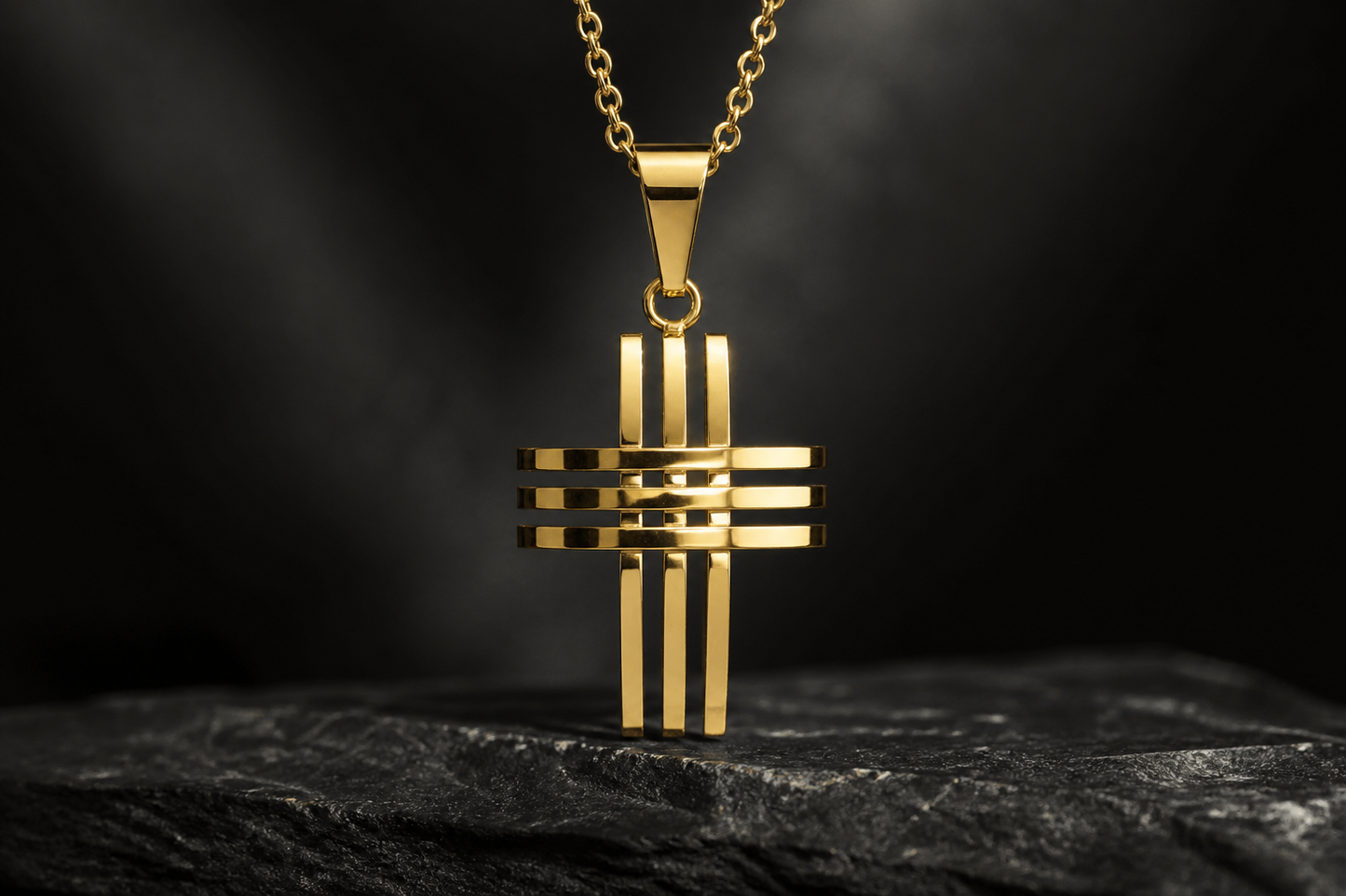 Men's Hollow Cross Necklace