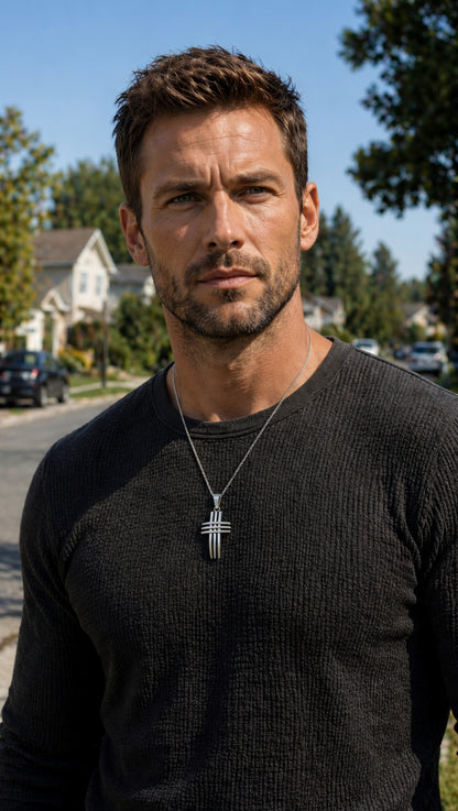 Men's Hollow Cross Necklace