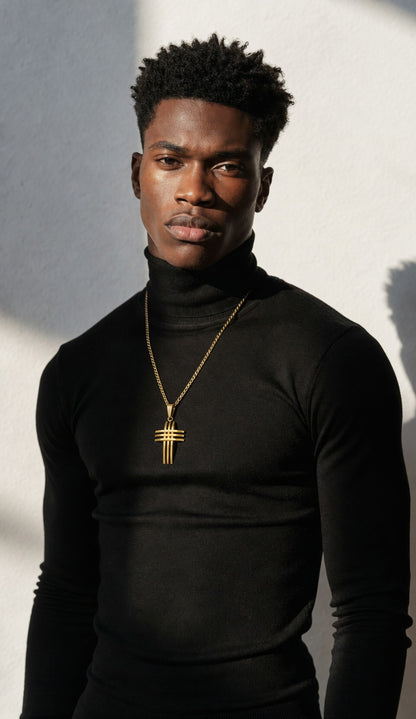 Men's Hollow Cross Necklace