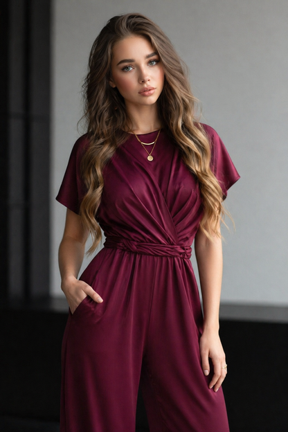 Majestic Faith Knot Waist Shift Jumpsuit