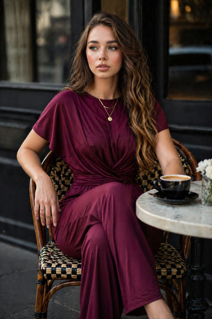 Majestic Faith Knot Waist Shift Jumpsuit
