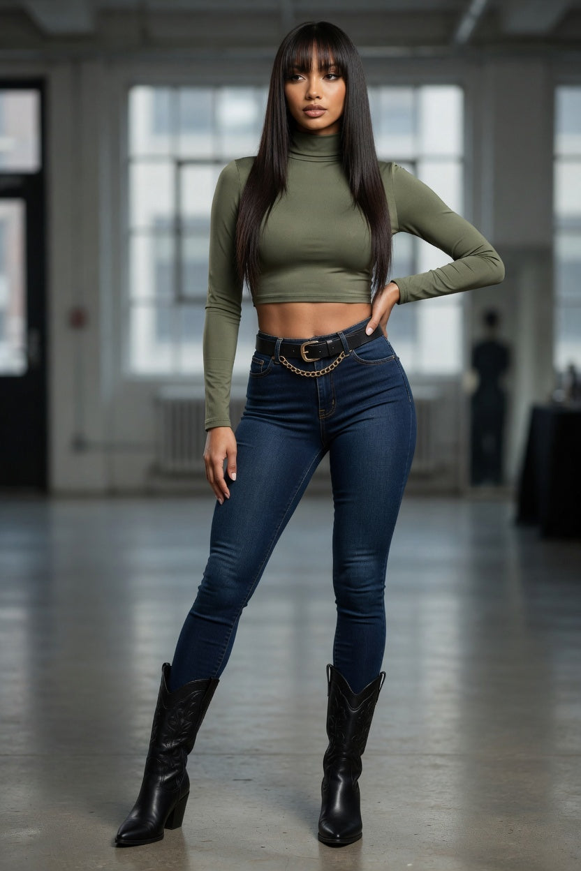 Matron Saint Long Sleeve Crop Top