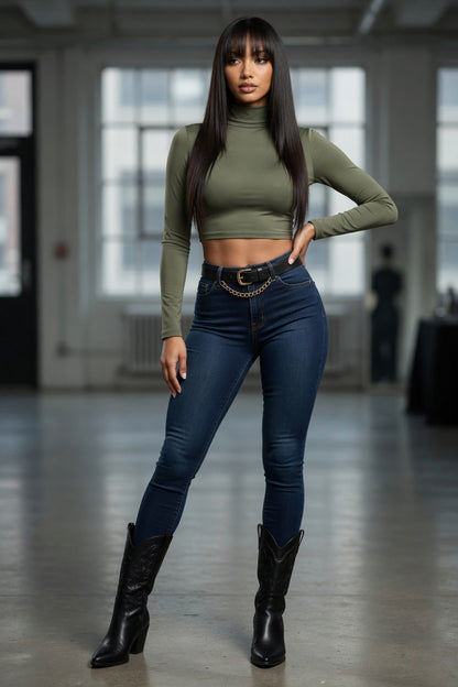 Matron Saint Long Sleeve Crop Top