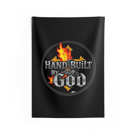 Hand Built By God – Original Indoor Wall Tapestry