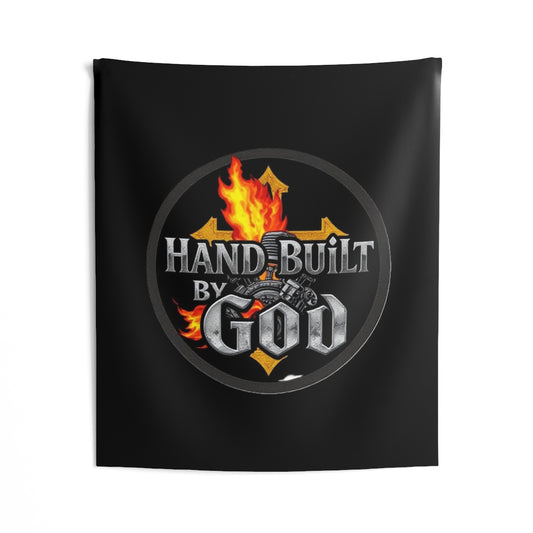 Hand Built By God – Original Indoor Wall Tapestry